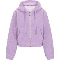 Lässiger Sherpa-Kapuzenpullover mit Reißverschluss