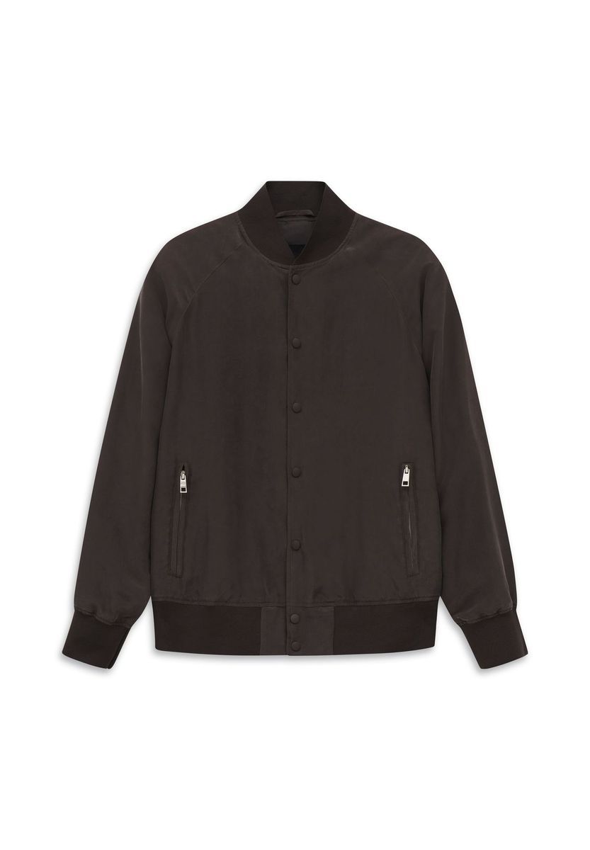 Herren Seidenblouson mit Strickdetails