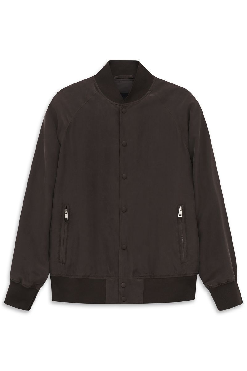Herren Seidenblouson mit Strickdetails