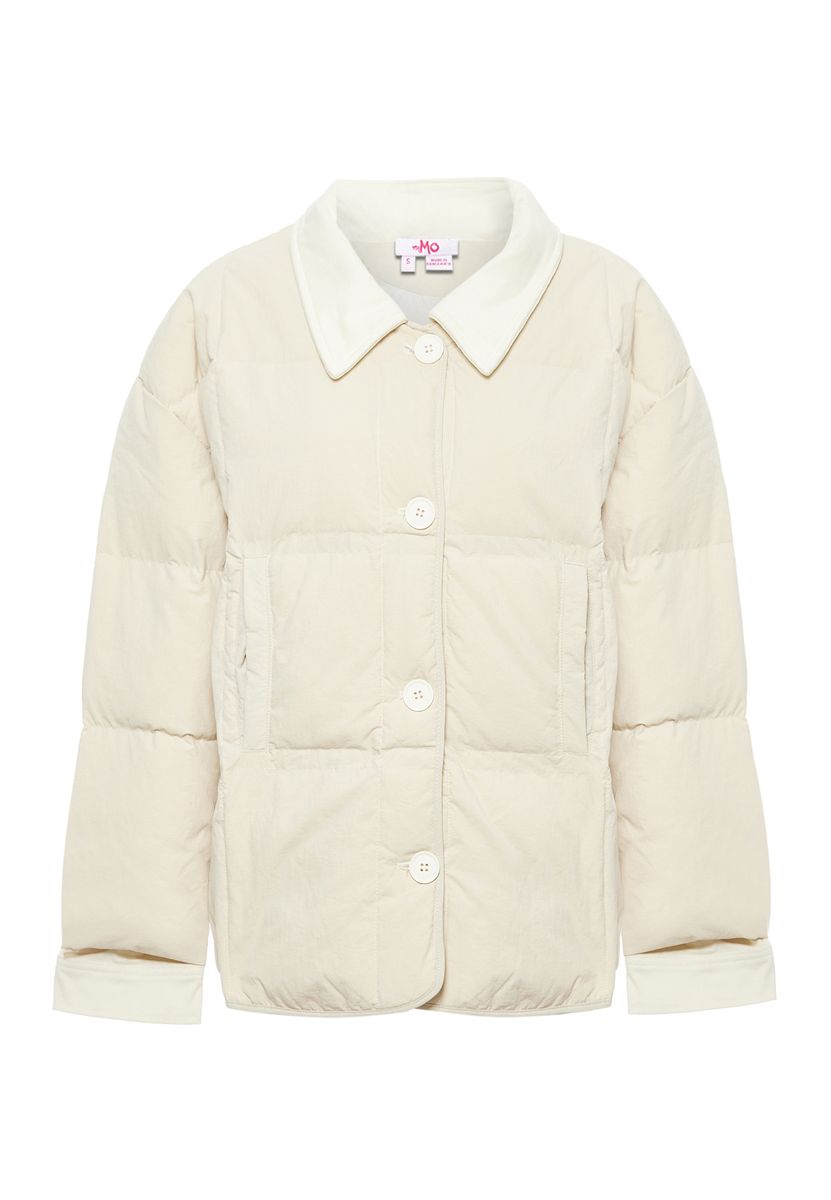 Wattierte Hemdjacke mit Rechtecksteppung