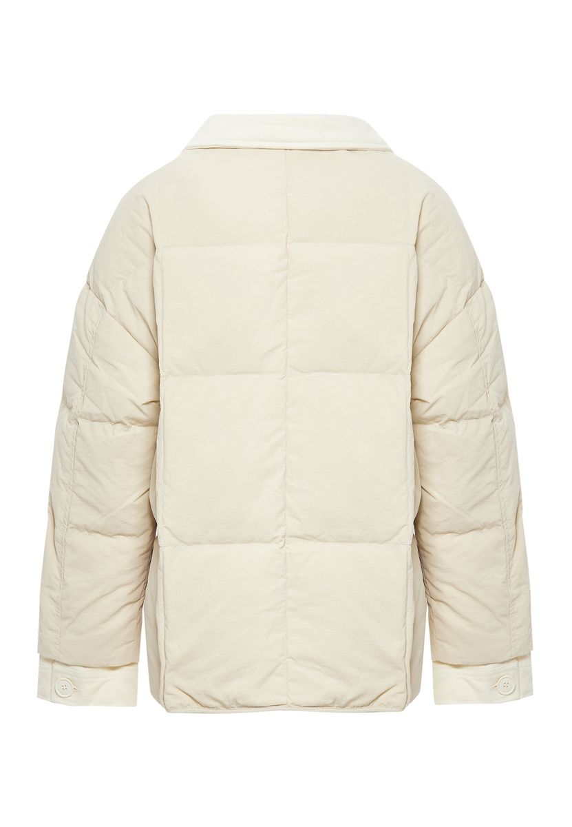 Wattierte Hemdjacke mit Rechtecksteppung