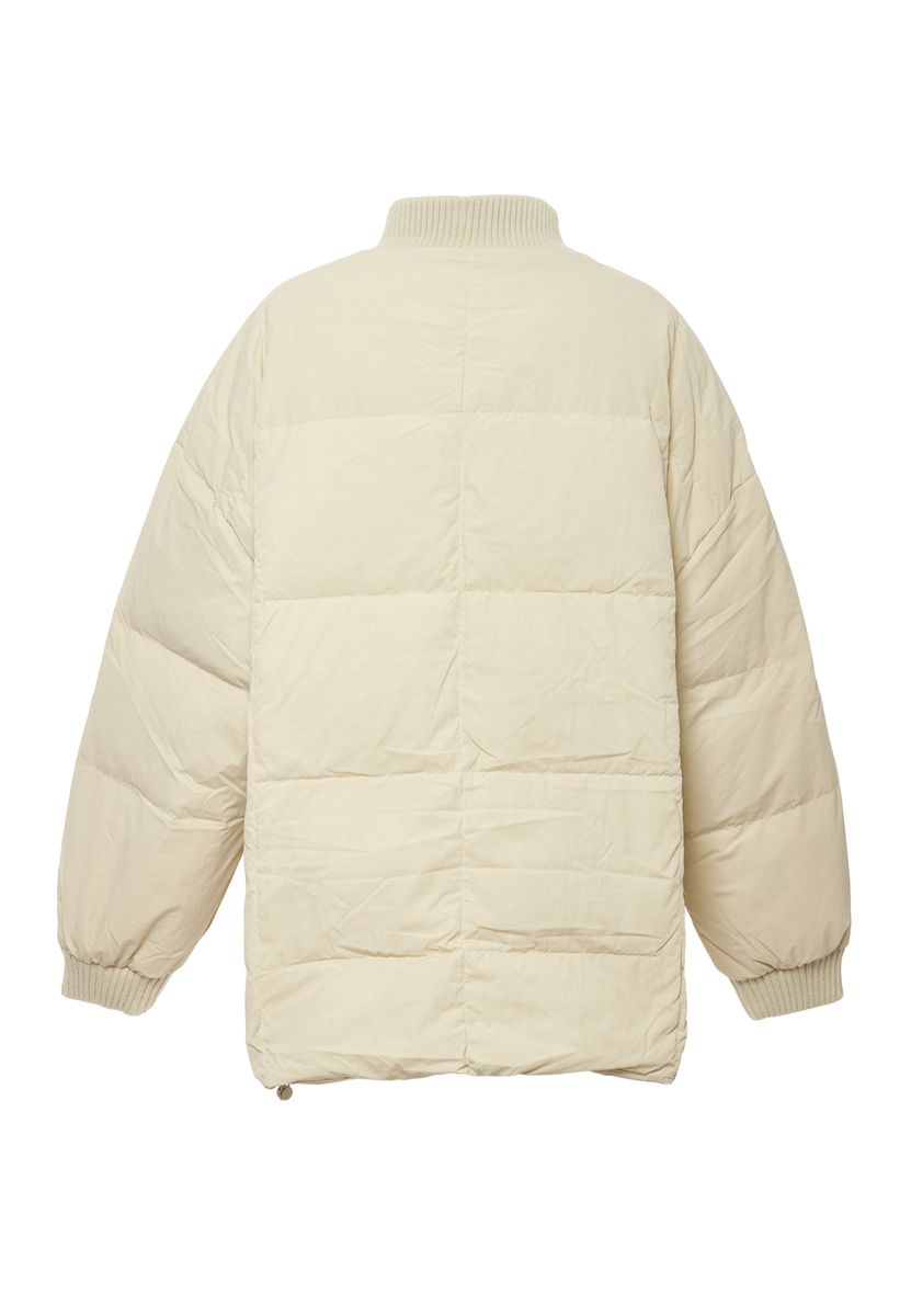Steppjacke mit geripptem Kragen