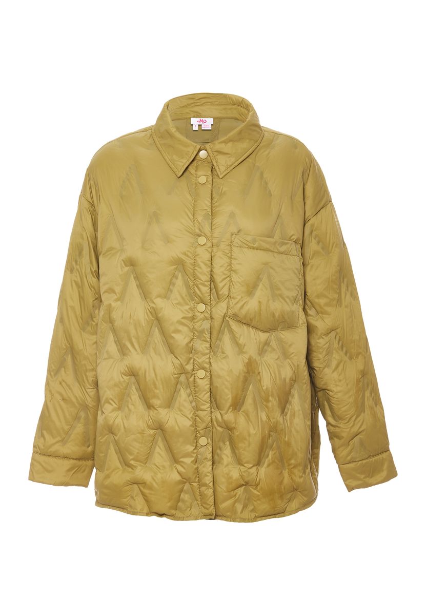 Oversize-Steppjacke mit Zickzack-Muster