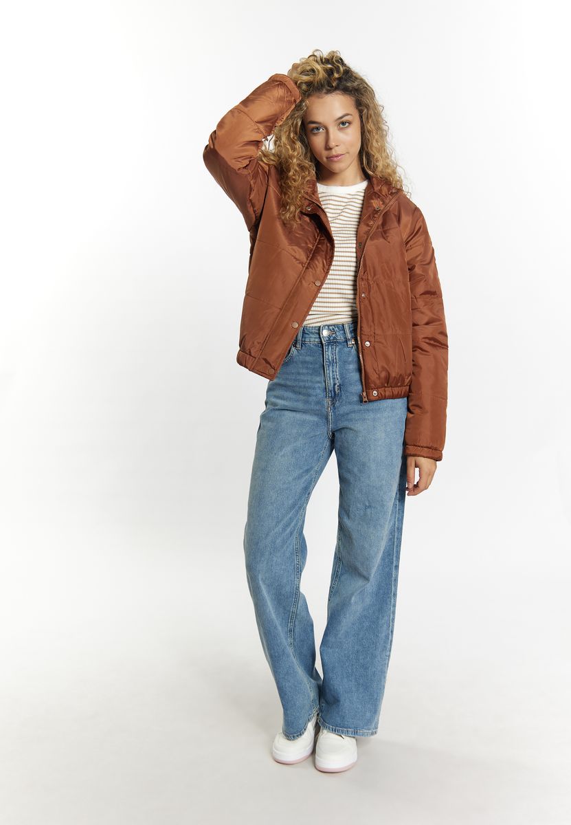 Gesteppte Blousonjacke mit Glanz-Finish