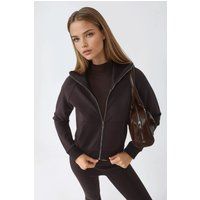 Minimalistischer Baumwoll-Hoodie mit Reißverschluss