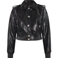 Glänzende Bomberjacke mit Schlangenoptik
