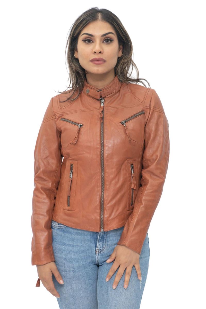 Slim-Fit Nappa-Biker