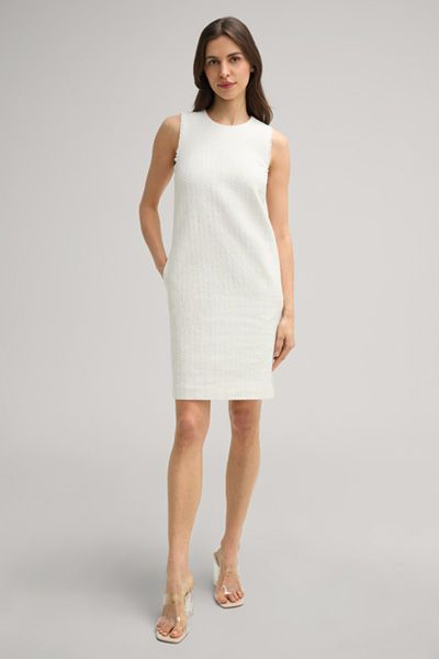 Ärmelloses Bouclé Etuikleid mit Taschen