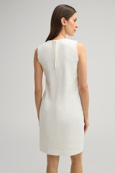 Ärmelloses Bouclé Etuikleid mit Taschen