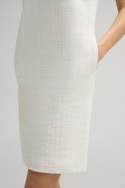 Ärmelloses Bouclé Etuikleid mit Taschen