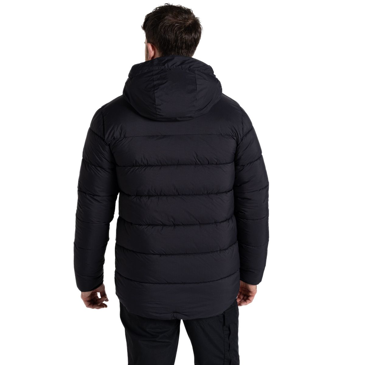 Isolierte Gesteppte Outdoor-Jacke mit Kapuze