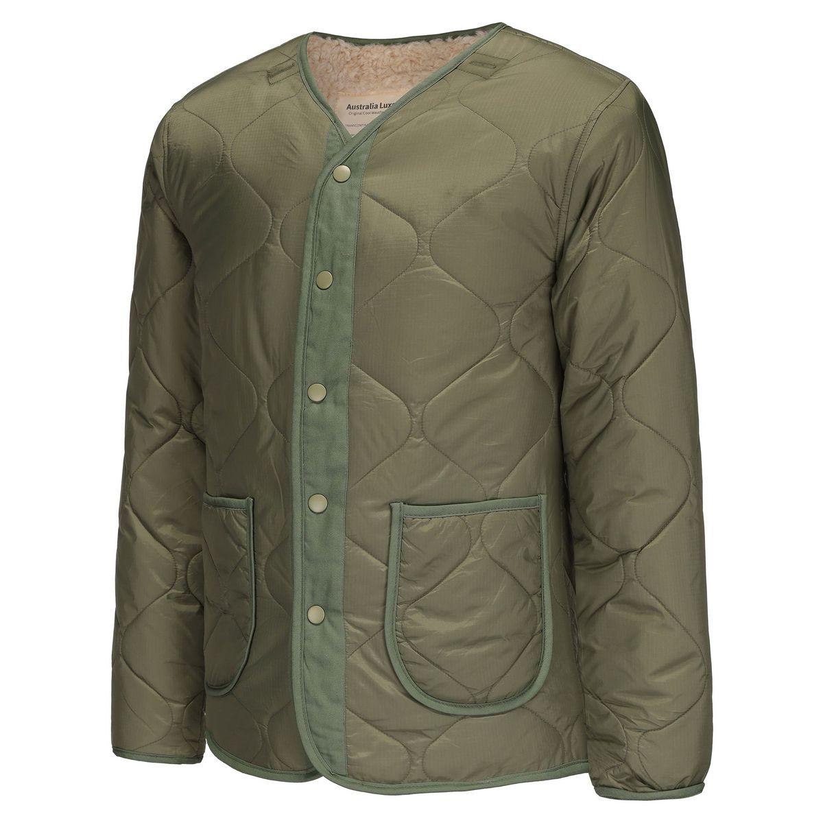 Wendbare Steppjacke mit Sherpa-Fleece