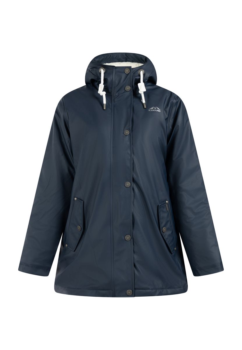 Gefütterte Regenjacke mit Teddy-Innenfutter