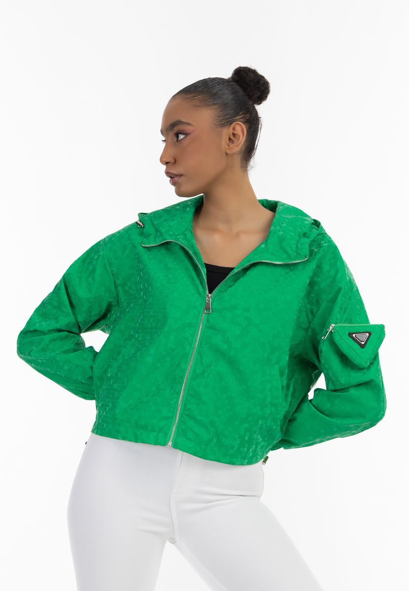 Kapuzenjacke im Cropped-Stil