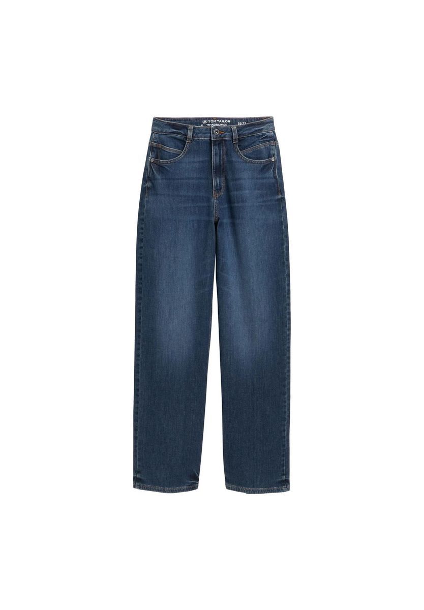 Damen Jeans mit weitem Bein und hoher Taille