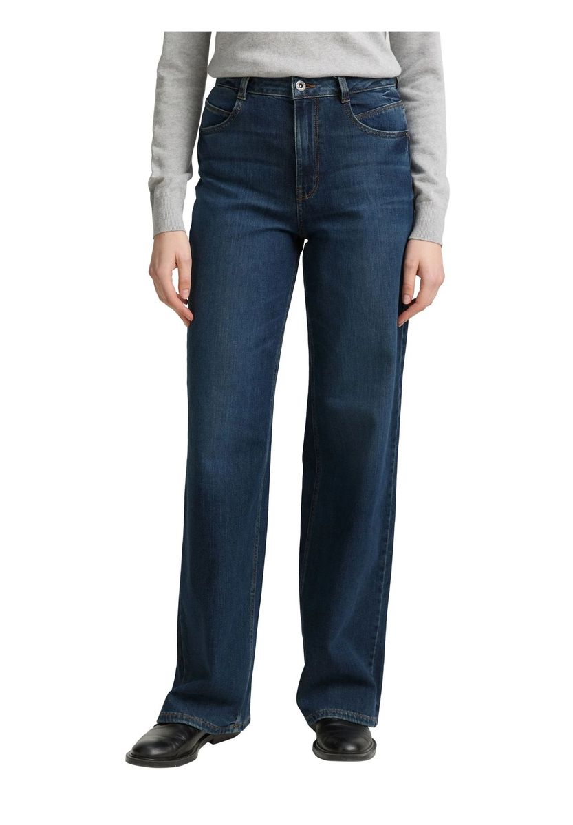 Damen Jeans mit weitem Bein und hoher Taille