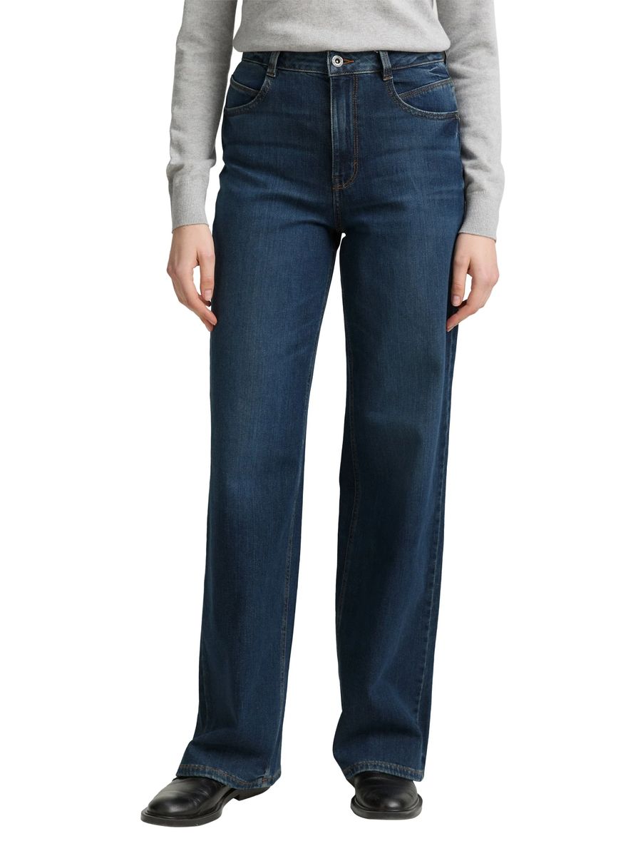Damen Jeans mit weitem Bein und hoher Taille