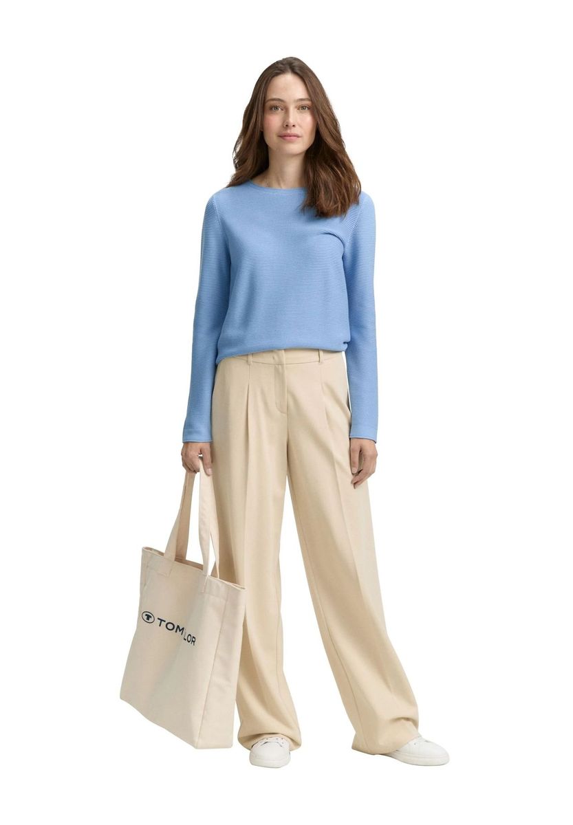 Baumwoll-Strickpullover mit lässiger Passform