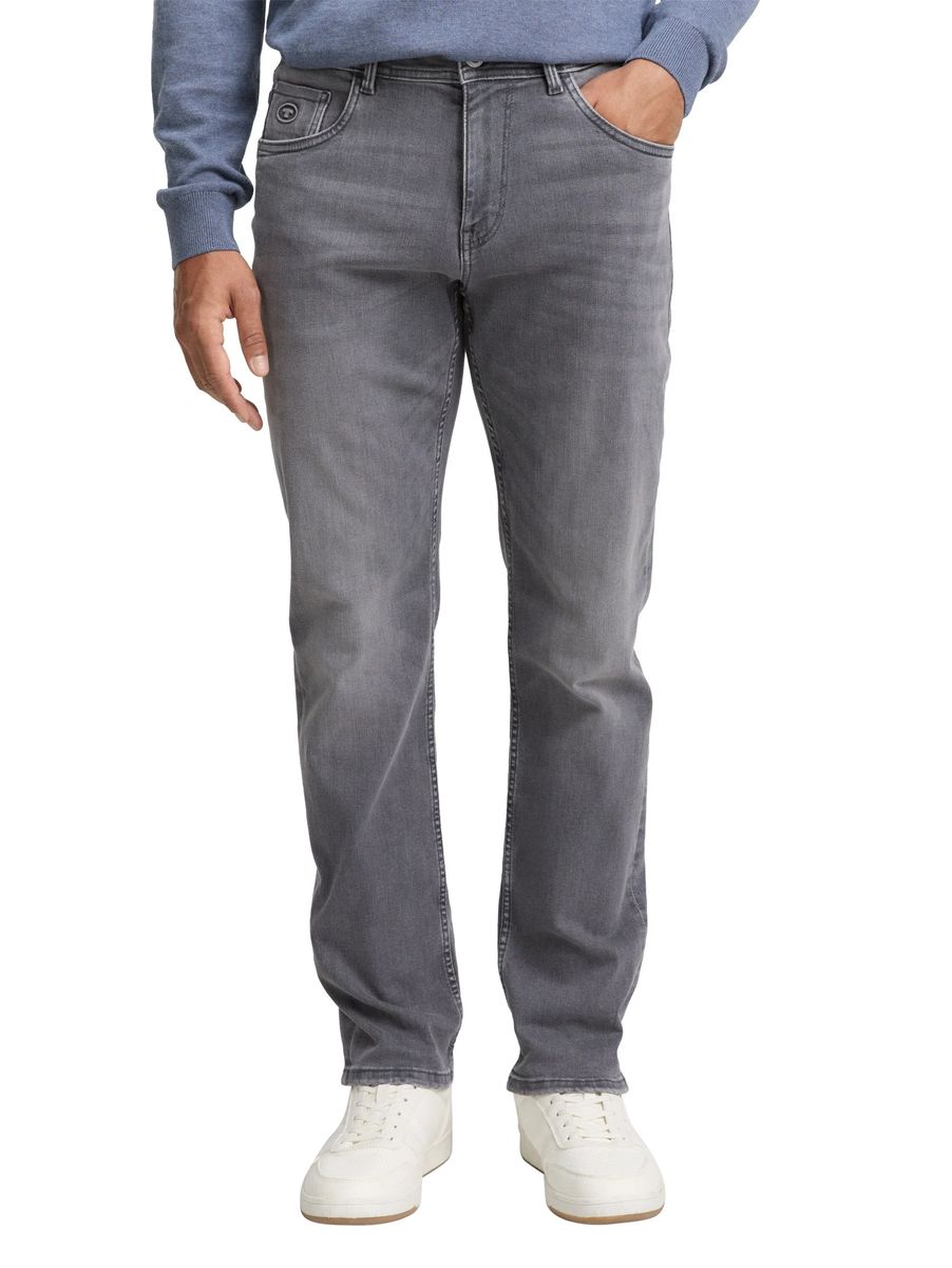 TOM TAILOR Jeanshose "Josh", Five Pocket, für Herren, grau, 33/32