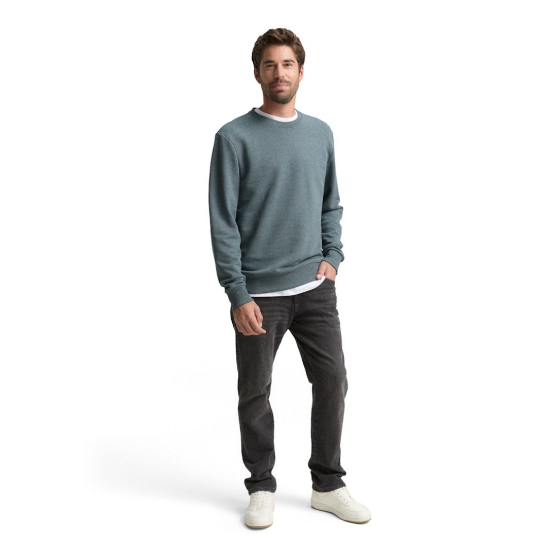 Klassisches Crewneck-Mélange-Sweatshirt