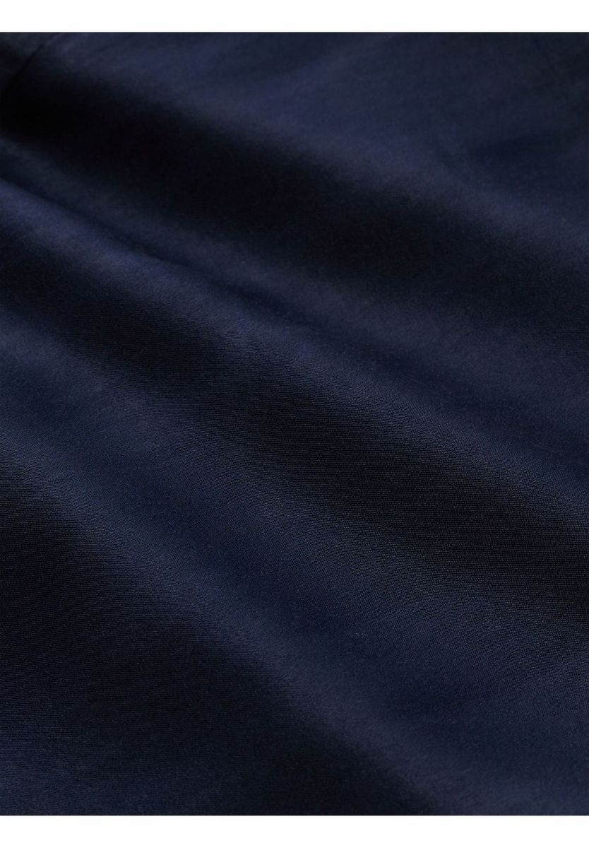 Satin-Midirrock mit Gummizug