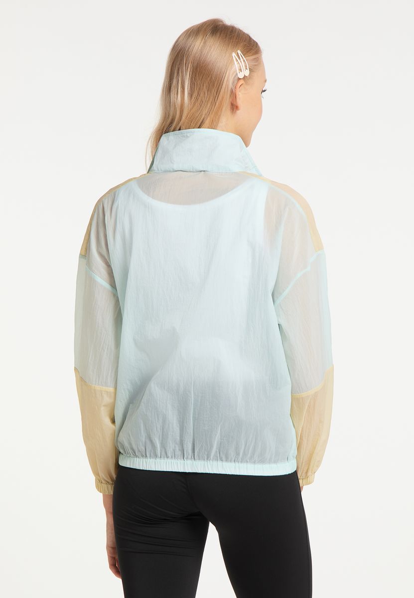Leichte transparente Color-Block-Windjacke