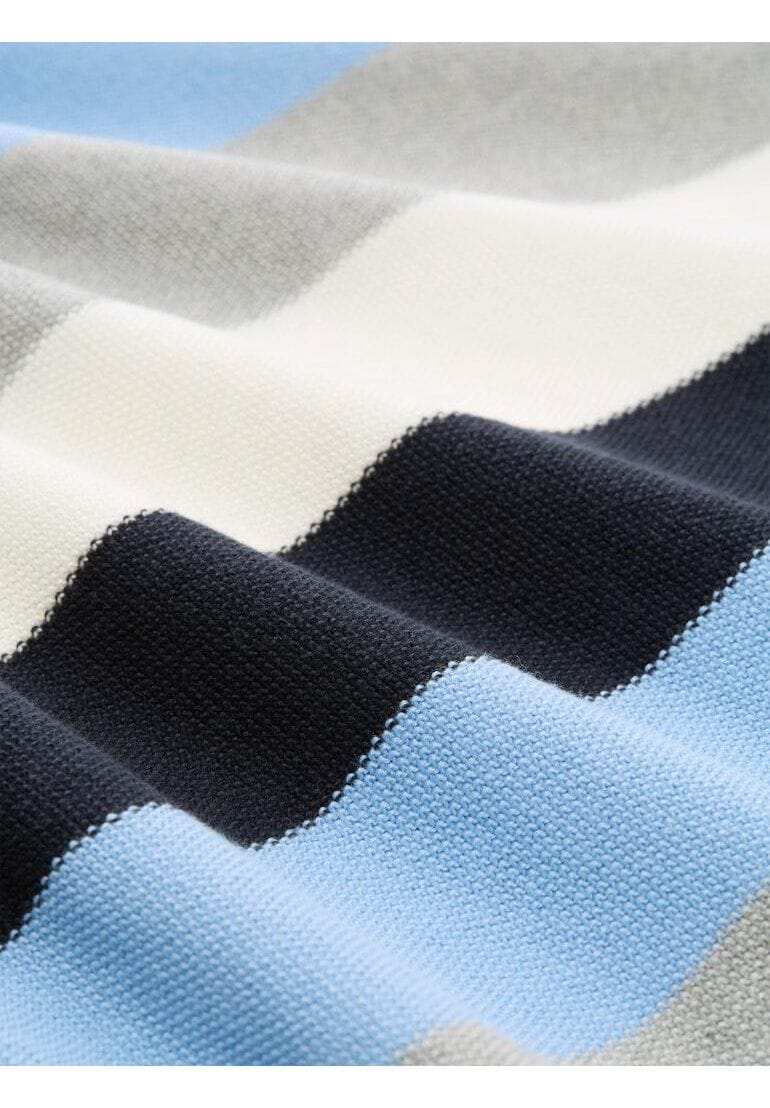 Gestreifter Strickpullover aus Baumwollmischung