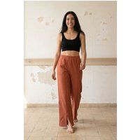 Weite Jogginghose mit Schlitz-Saum