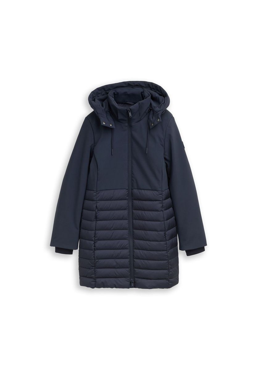 TOM TAILOR Steppmantel, wasserabweisend, für Damen, blau, XL