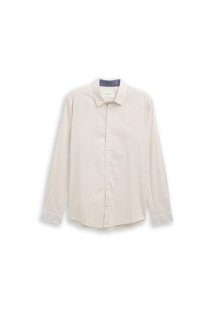 Tailliertes Langarm-Popeline-Hemd aus Baumwolle