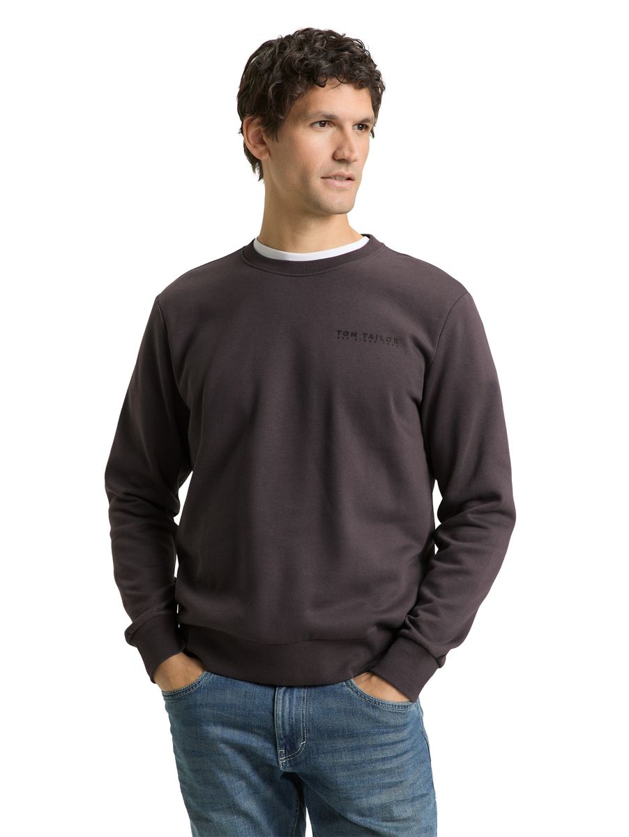 Minimalistisches Sweatshirt mit Rundhalsausschnitt