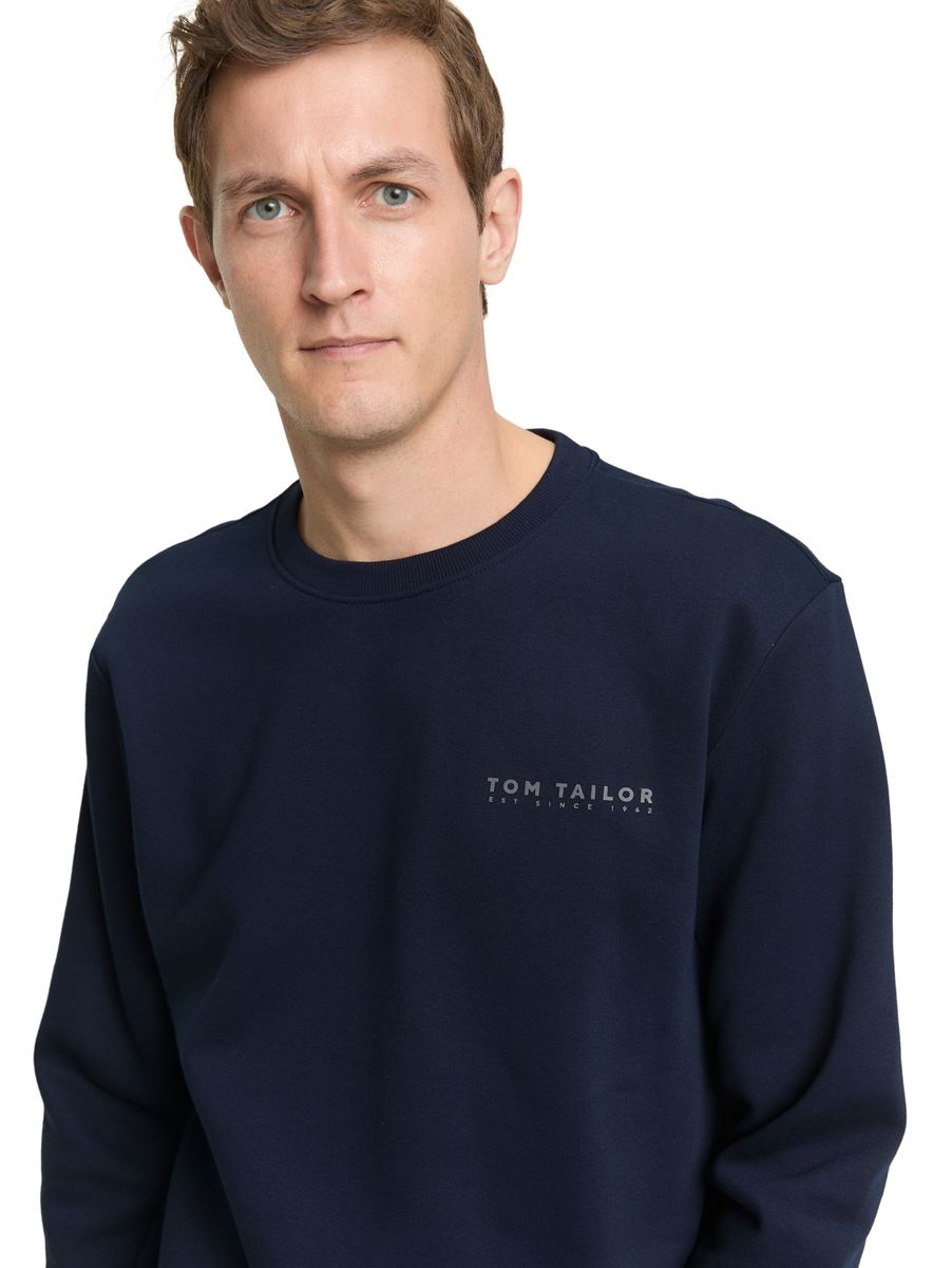Klassisches marineblaues Rundhals-Sweatshirt