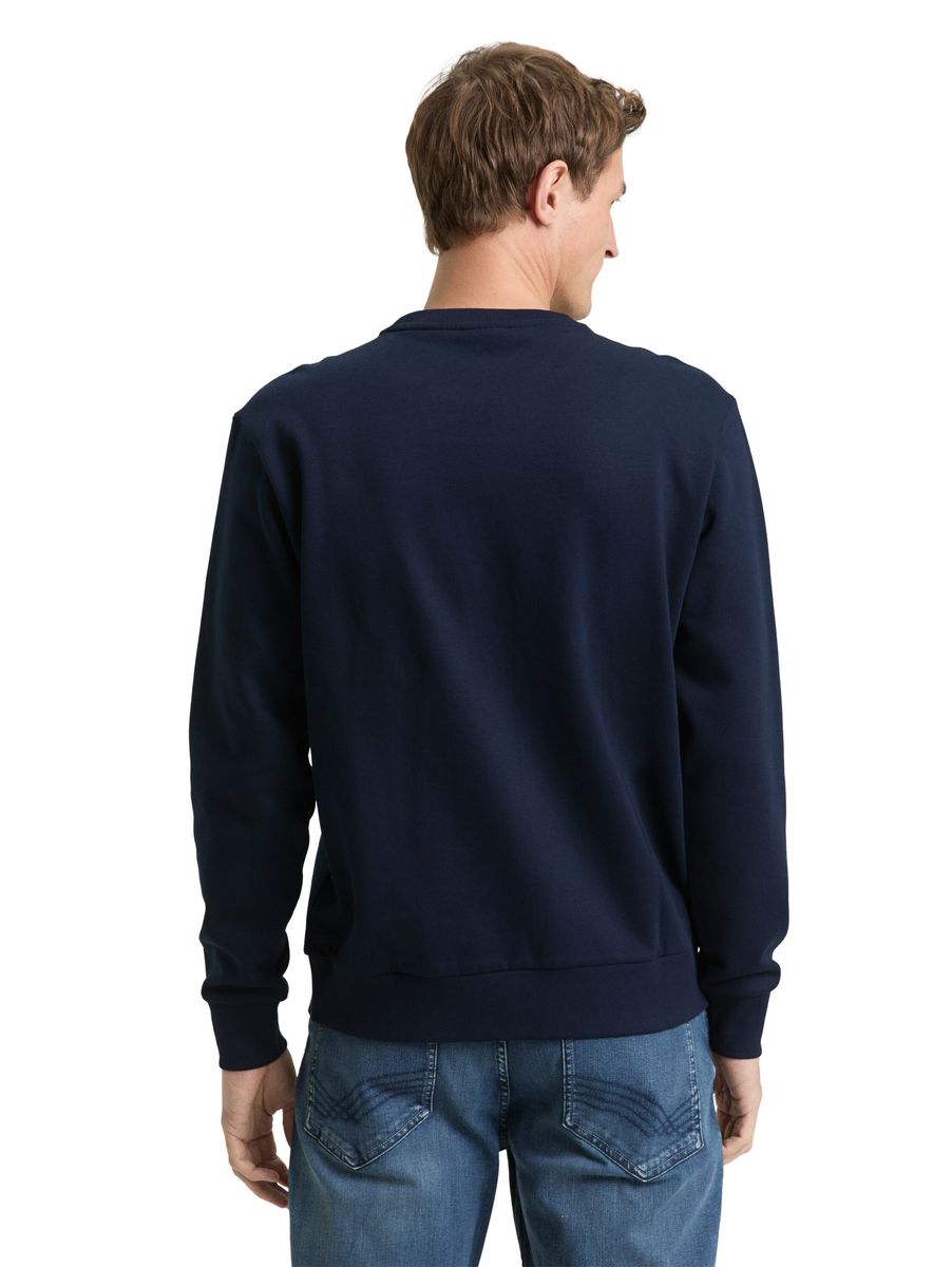 Klassisches marineblaues Rundhals-Sweatshirt