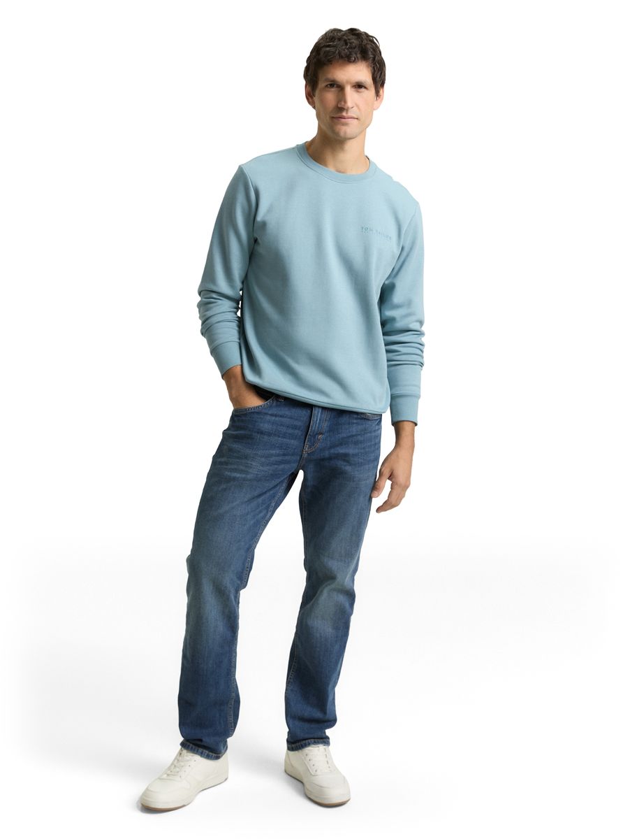Klassisches Baumwoll-Sweatshirt mit Rundhalsausschnitt