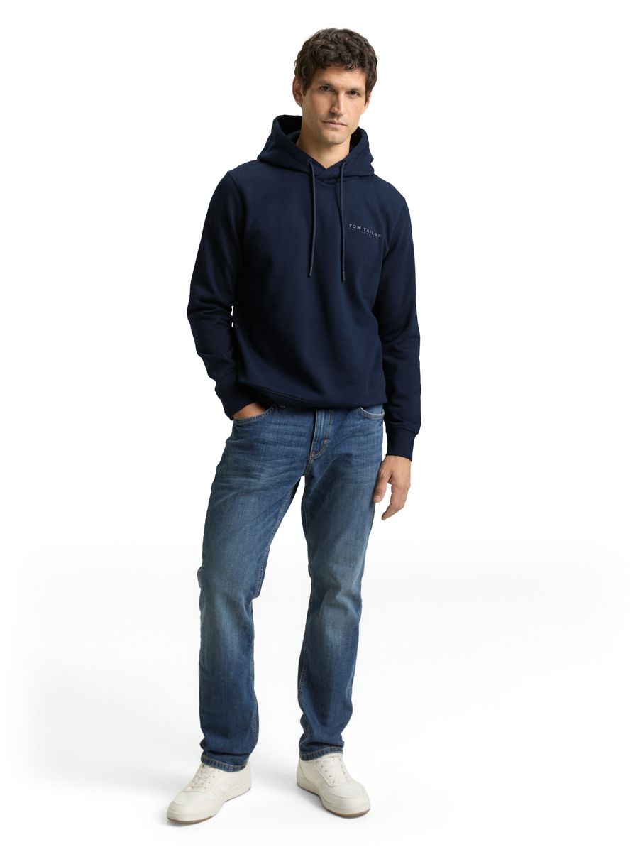 Klassischer Kapuzenpullover mit Logo-Print