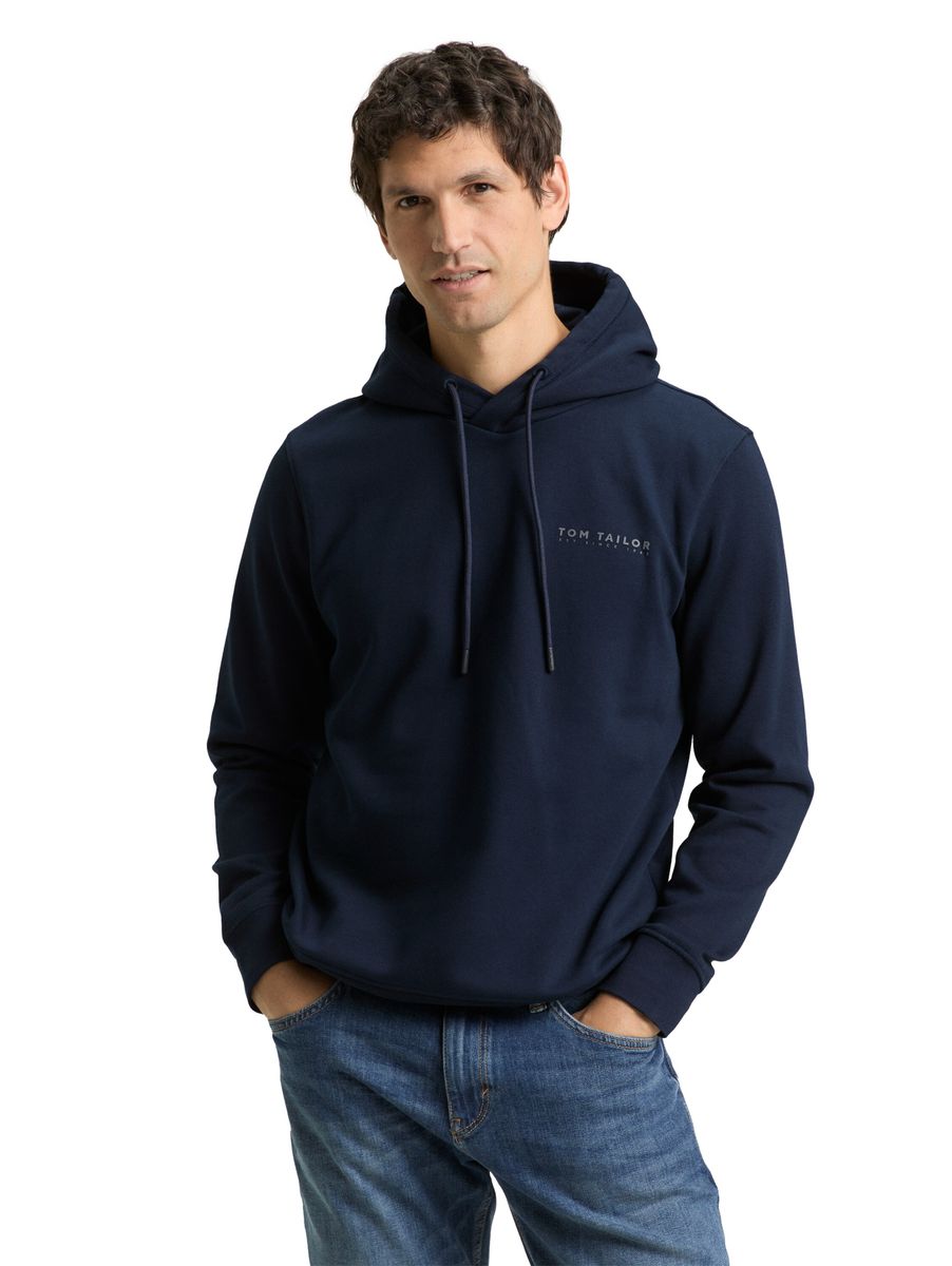 Klassischer Kapuzenpullover mit Logo-Print