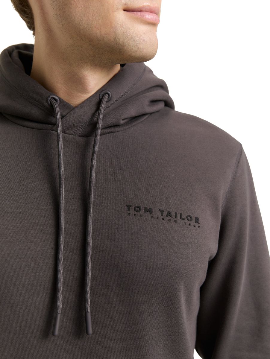 Minimalistischer Baumwoll-Hoodie mit Kordelzug