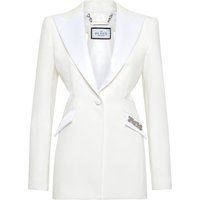 Taillierter Satin-Blazer mit Cut-outs
