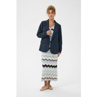 Taillierter Dunkelblauer Ein-Knopf-Blazer