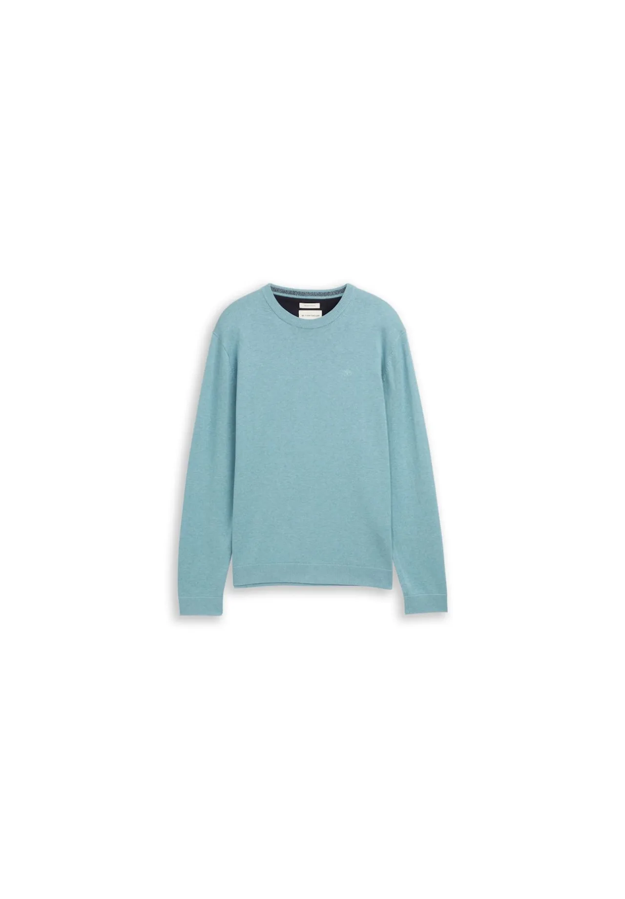 Klassischer Baumwollpullover mit Rundhalsausschnitt