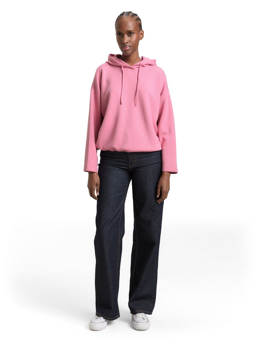 Kapuzenpullover mit Kordelzug am Saum in lockerer Passform