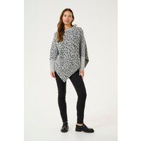 Asymmetrischer Strick mit Leopardenmuster