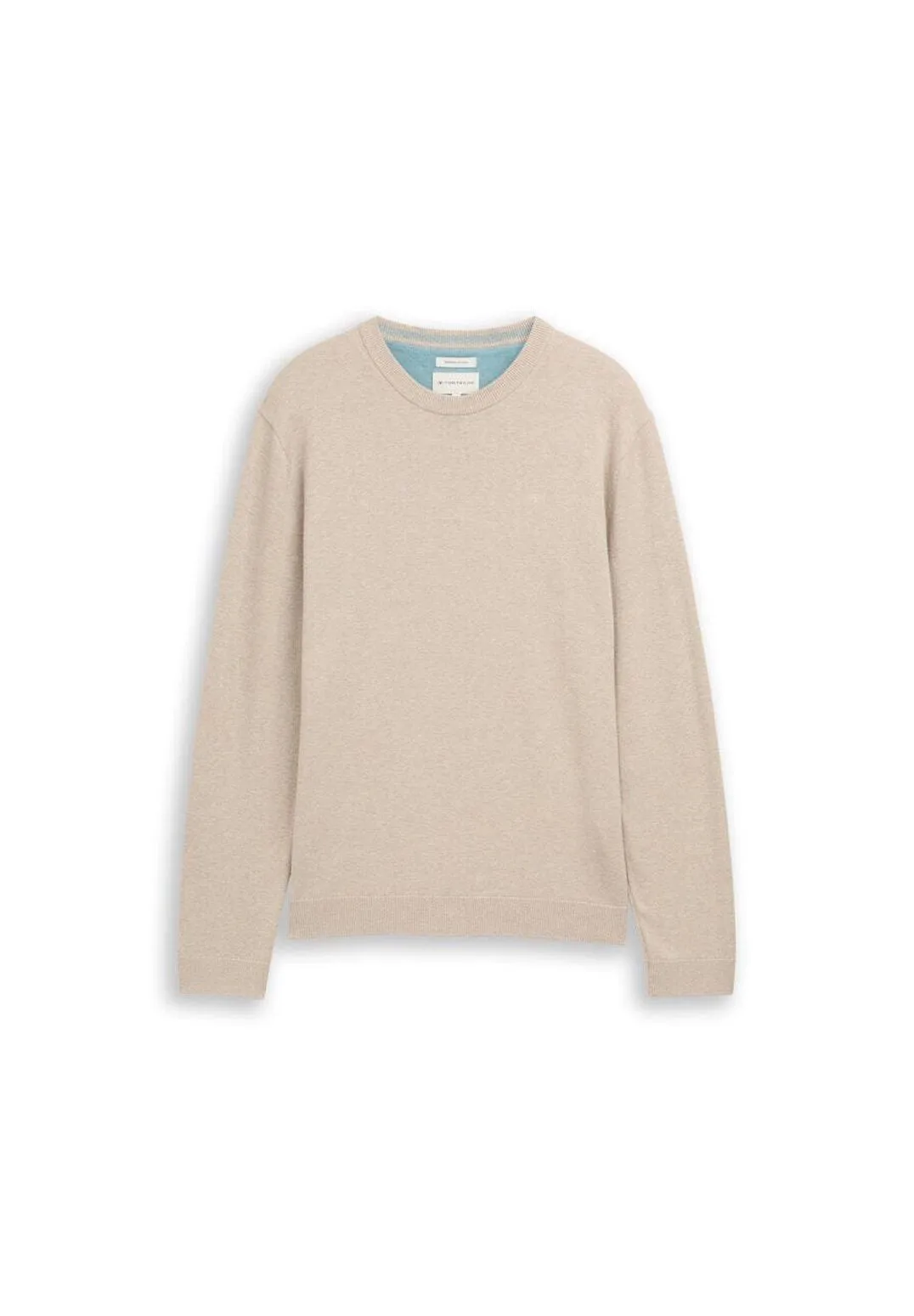 Klassischer Baumwollpullover mit Rundhalsausschnitt