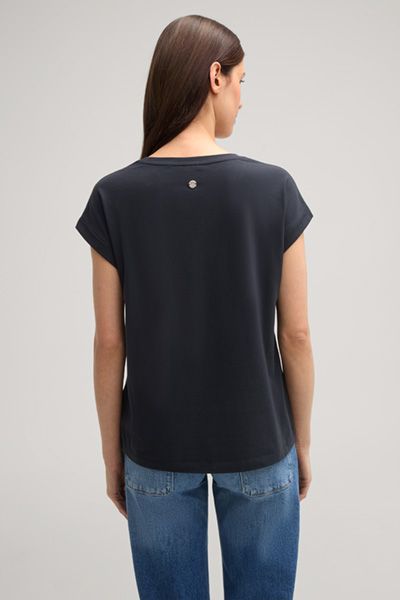 Marc Cain T-Shirt Tally in Marineblau mit umgeschlagenen Ärmeln