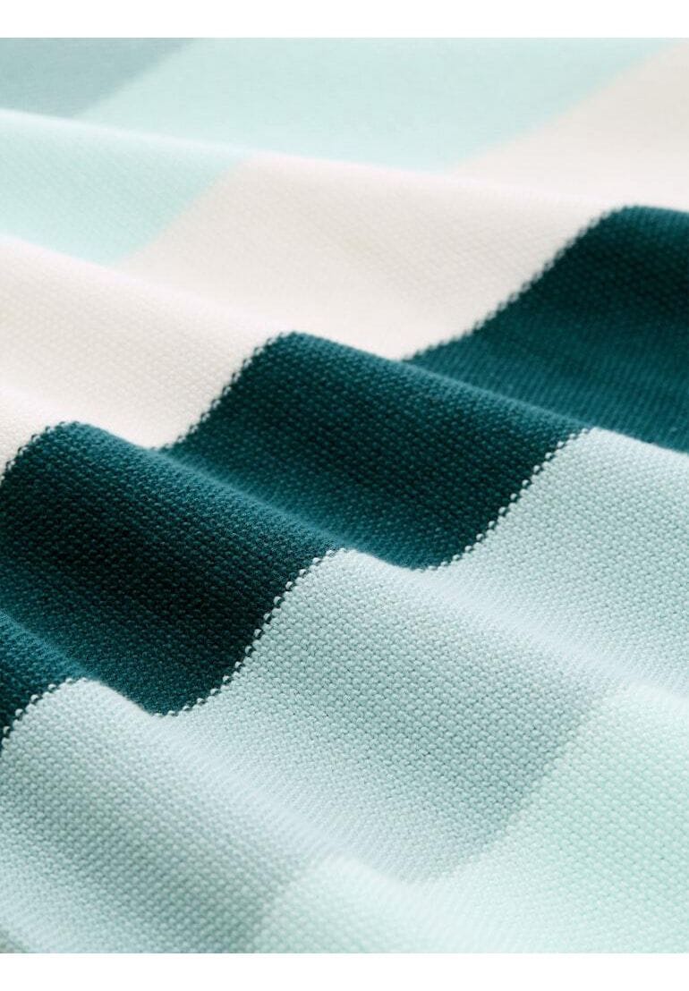 Gestreifter Strickpullover mit Rundhalsausschnitt