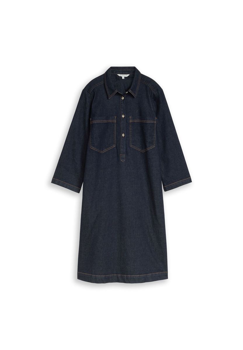 Jeanshemdkleid mit aufgesetzten Taschen