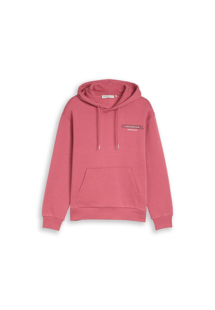 DENIM TOM TAILOR Hoodie, Kängurutasche, für Herren, pink, XL
