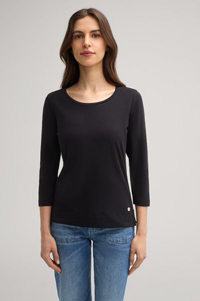 JOOP! Taiia Schwarzes Langarmshirt Rundhals Basic