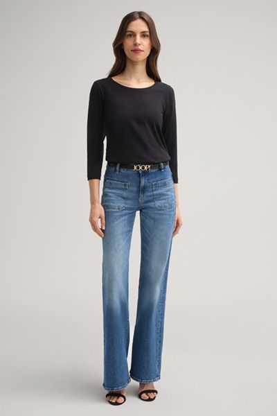 JOOP! Taiia Schwarzes Langarmshirt Rundhals Basic