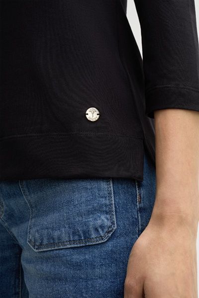 JOOP! Taiia Schwarzes Langarmshirt Rundhals Basic